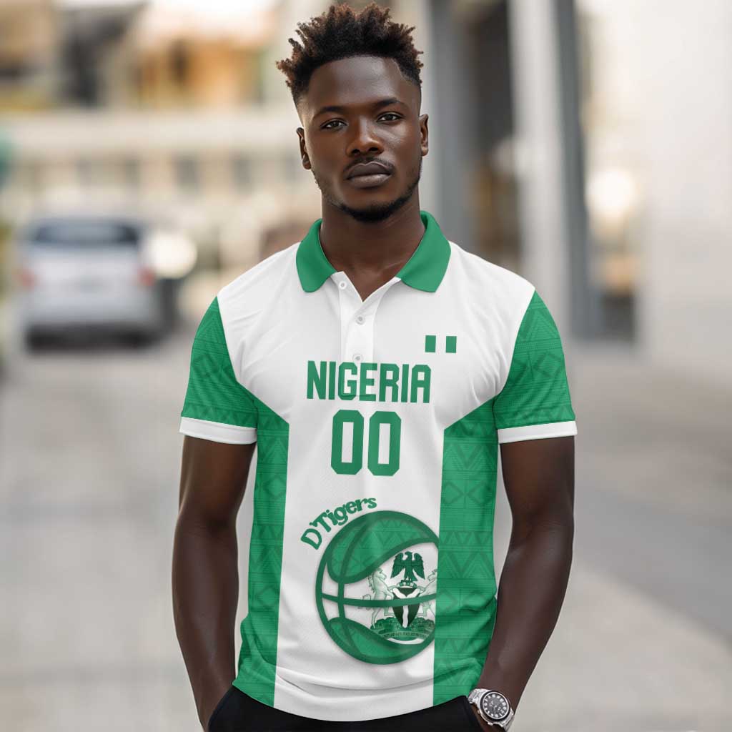 Afro Basketball Custom Nigeria Polo Shirt Come On Tigers - African Pride
