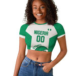 Afro Basketball Custom Nigeria Raglan Cropped T shirt Come On Tigers - African Pride