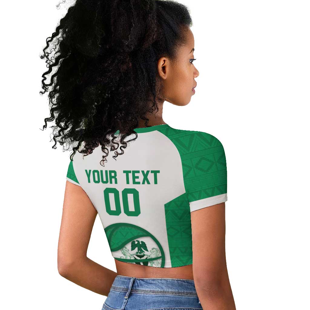 Afro Basketball Custom Nigeria Raglan Cropped T shirt Come On Tigers - African Pride