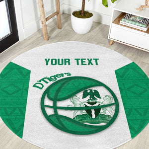 Afro Basketball Custom Nigeria Round Carpet Come On Tigers - African Pride