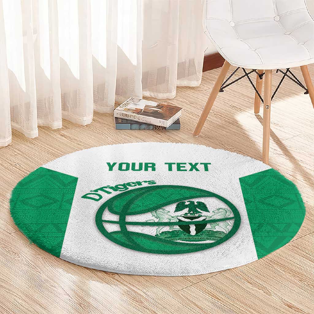 Afro Basketball Custom Nigeria Round Carpet Come On Tigers - African Pride