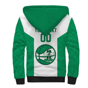 Afro Basketball Custom Nigeria Sherpa Hoodie Come On Tigers - African Pride