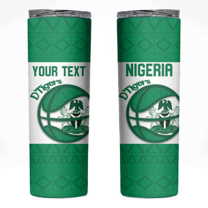 Afro Basketball Custom Nigeria Skinny Tumbler Come On Tigers - African Pride