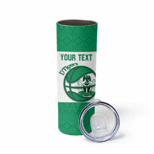Afro Basketball Custom Nigeria Skinny Tumbler Come On Tigers - African Pride
