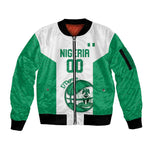 Afro Basketball Custom Nigeria Sleeve Zip Bomber Jacket Come On Tigers - African Pride