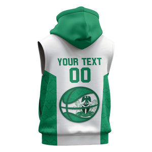Afro Basketball Custom Nigeria Sleeveless Zip Hoodie Come On Tigers - African Pride