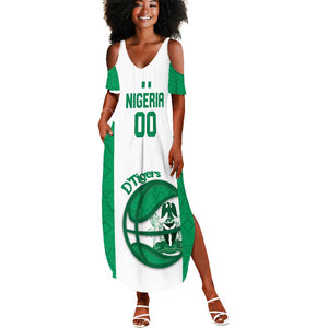 Afro Basketball Custom Nigeria Summer Maxi Dress Come On Tigers - African Pride
