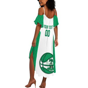 Afro Basketball Custom Nigeria Summer Maxi Dress Come On Tigers - African Pride