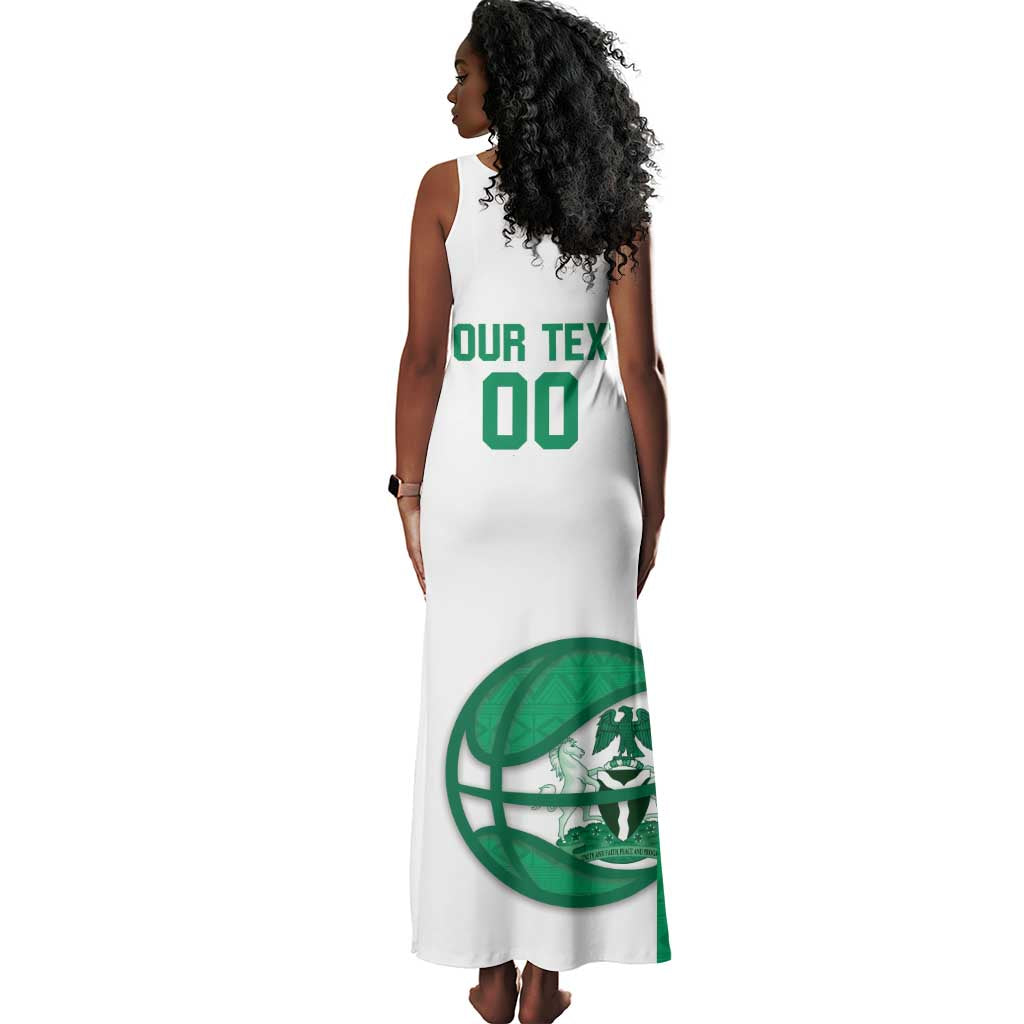Afro Basketball Custom Nigeria Tank Maxi Dress Come On Tigers - African Pride