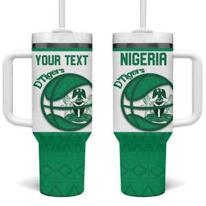 Afro Basketball Custom Nigeria Tumbler With Handle Come On Tigers - African Pride