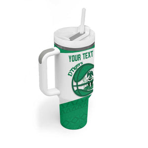 Afro Basketball Custom Nigeria Tumbler With Handle Come On Tigers - African Pride