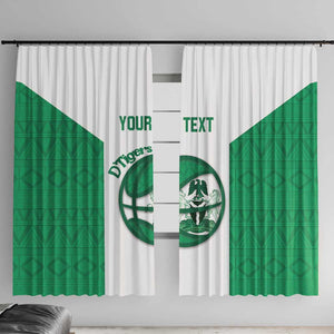 Afro Basketball Custom Nigeria Window Curtain Come On Tigers - African Pride