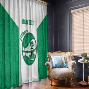 Afro Basketball Custom Nigeria Window Curtain Come On Tigers - African Pride
