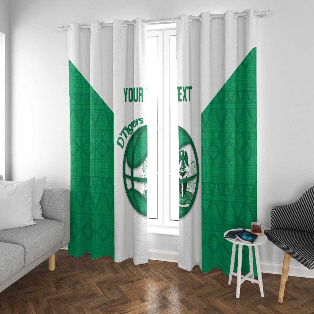 Afro Basketball Custom Nigeria Window Curtain Come On Tigers - African Pride