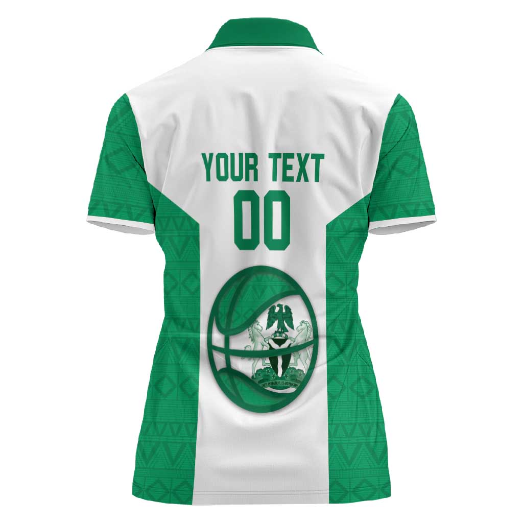 Afro Basketball Custom Nigeria Women Polo Shirt Come On Tigers - African Pride