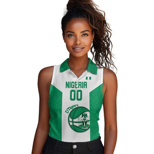 Afro Basketball Custom Nigeria Women Sleeveless Polo Shirt Come On Tigers - African Pride