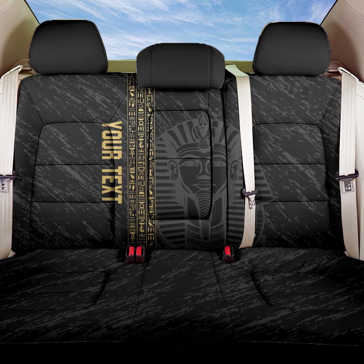 Afro Basketball Custom Egypt Back Car Seat Cover Come On Pharaohs - African Pride