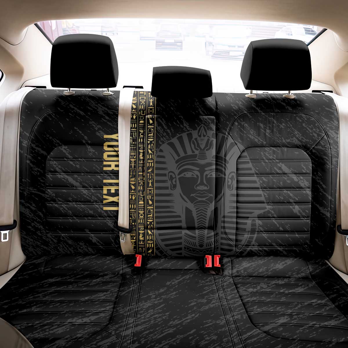 Afro Basketball Custom Egypt Back Car Seat Cover Come On Pharaohs - African Pride