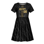 Afro Basketball Custom Egypt Kid Short Sleeve Dress Come On Pharaohs - African Pride