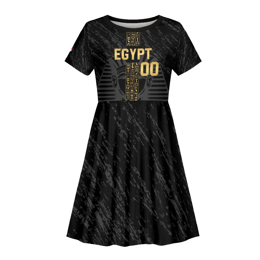 Afro Basketball Custom Egypt Kid Short Sleeve Dress Come On Pharaohs - African Pride