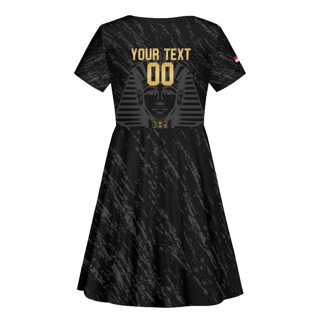 Afro Basketball Custom Egypt Kid Short Sleeve Dress Come On Pharaohs - African Pride