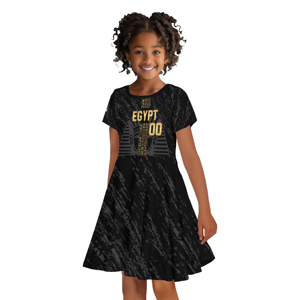 Afro Basketball Custom Egypt Kid Short Sleeve Dress Come On Pharaohs - African Pride