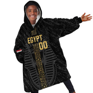 Afro Basketball Custom Egypt Kid Wearable Blanket Hoodie Come On Pharaohs - African Pride