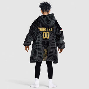 Afro Basketball Custom Egypt Kid Wearable Blanket Hoodie Come On Pharaohs - African Pride