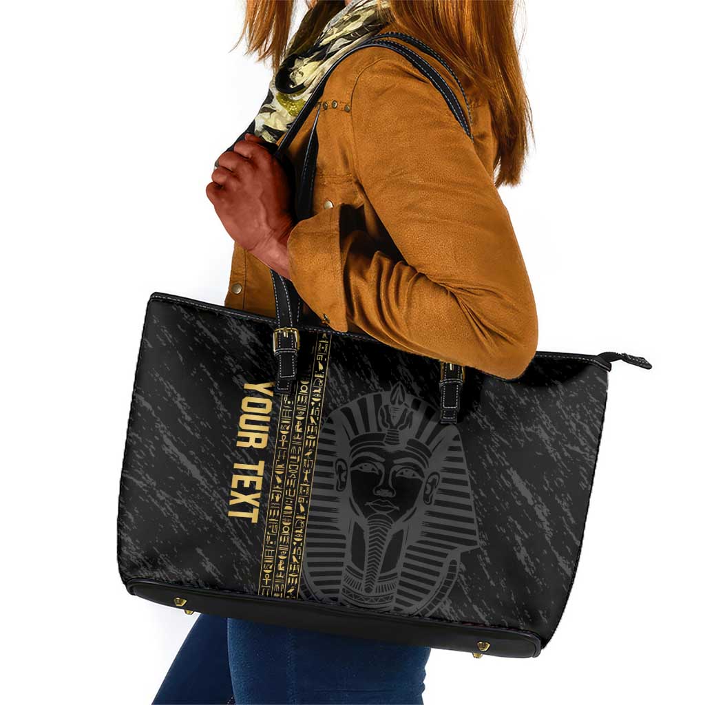 Afro Basketball Custom Egypt Leather Tote Bag Come On Pharaohs - African Pride