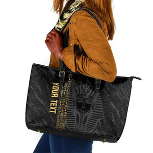 Afro Basketball Custom Egypt Leather Tote Bag Come On Pharaohs - African Pride