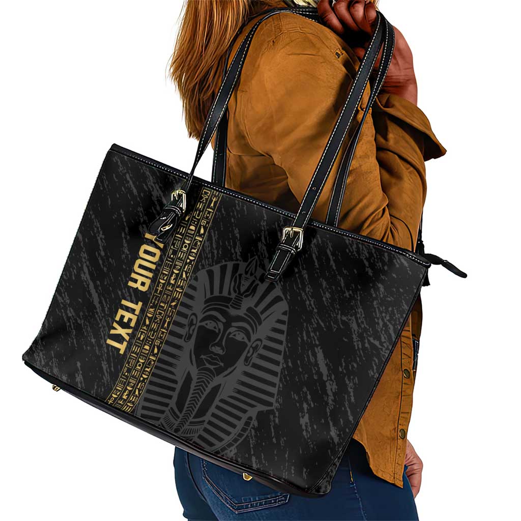 Afro Basketball Custom Egypt Leather Tote Bag Come On Pharaohs - African Pride