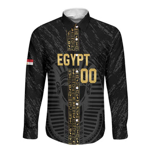 Afro Basketball Custom Egypt Long Sleeve Button Shirt Come On Pharaohs - African Pride