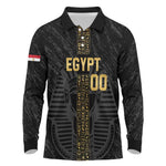 Afro Basketball Custom Egypt Long Sleeve Polo Shirt Come On Pharaohs - African Pride
