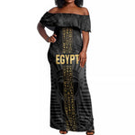 Afro Basketball Custom Egypt Off Shoulder Maxi Dress Come On Pharaohs - African Pride