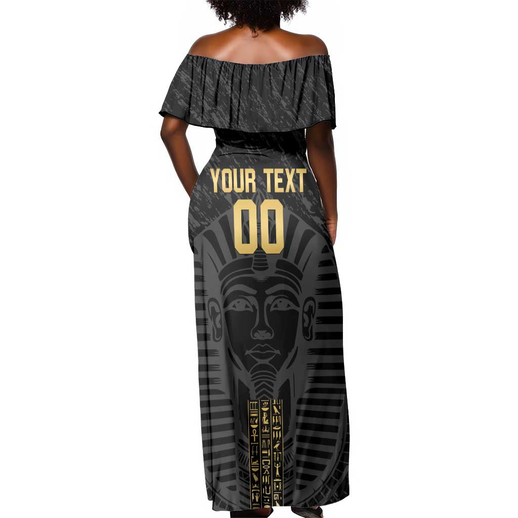 Afro Basketball Custom Egypt Off Shoulder Maxi Dress Come On Pharaohs - African Pride