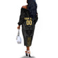 Afro Basketball Custom Egypt Off The Shoulder Long Sleeve Dress Come On Pharaohs - African Pride