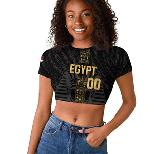 Afro Basketball Custom Egypt Raglan Cropped T shirt Come On Pharaohs - African Pride