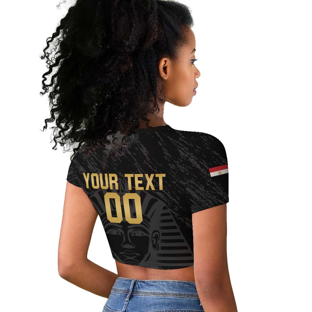 Afro Basketball Custom Egypt Raglan Cropped T shirt Come On Pharaohs - African Pride