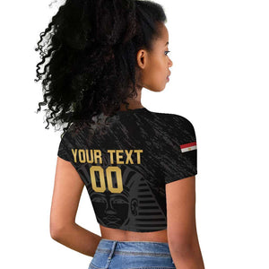 Afro Basketball Custom Egypt Raglan Cropped T shirt Come On Pharaohs - African Pride
