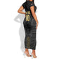 Afro Basketball Custom Egypt Short Sleeve Bodycon Dress Come On Pharaohs - African Pride
