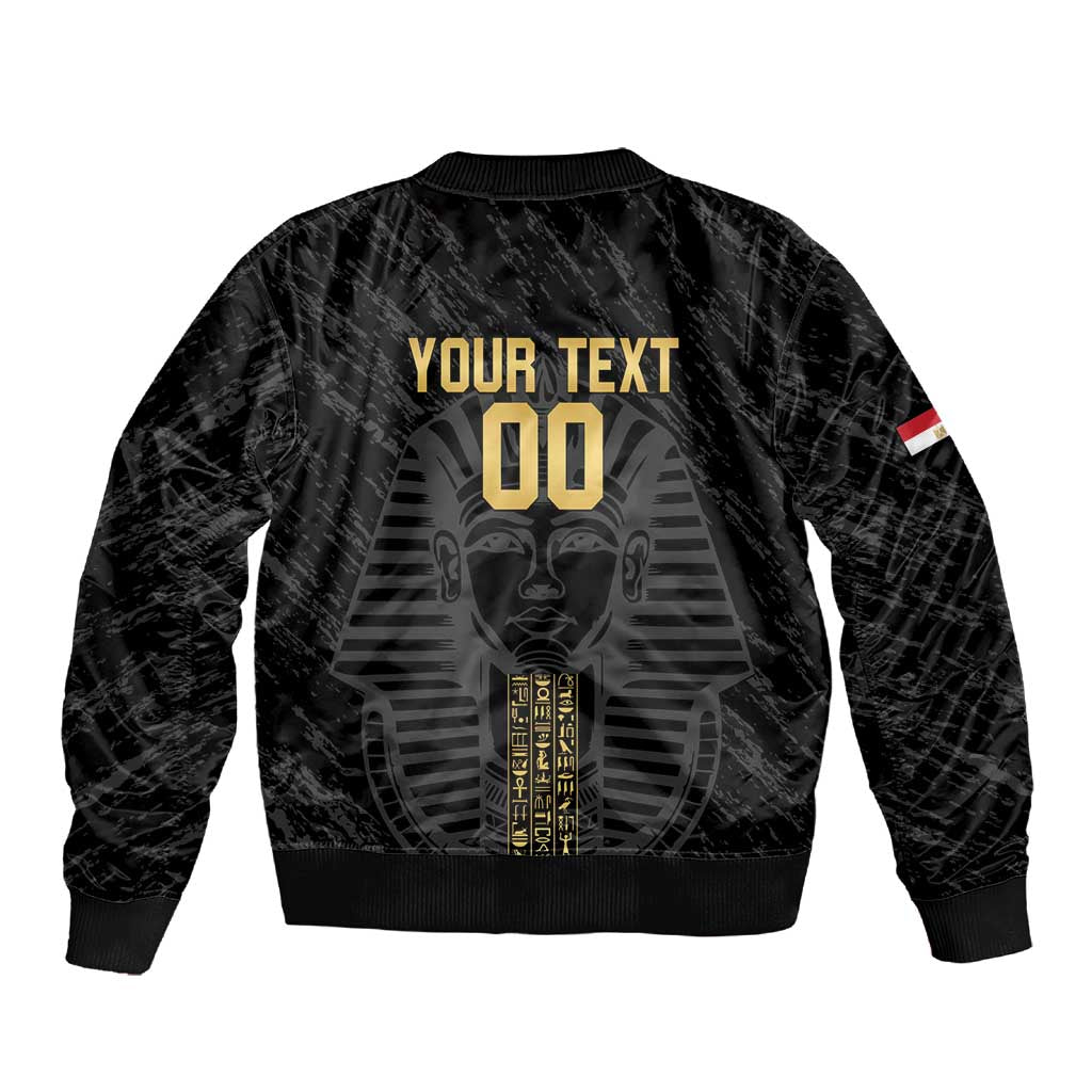 Afro Basketball Custom Egypt Sleeve Zip Bomber Jacket Come On Pharaohs - African Pride