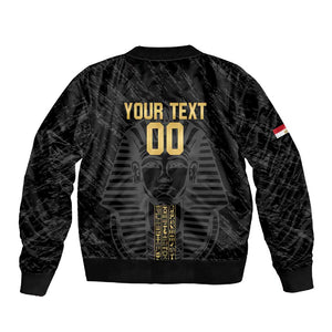 Afro Basketball Custom Egypt Sleeve Zip Bomber Jacket Come On Pharaohs - African Pride