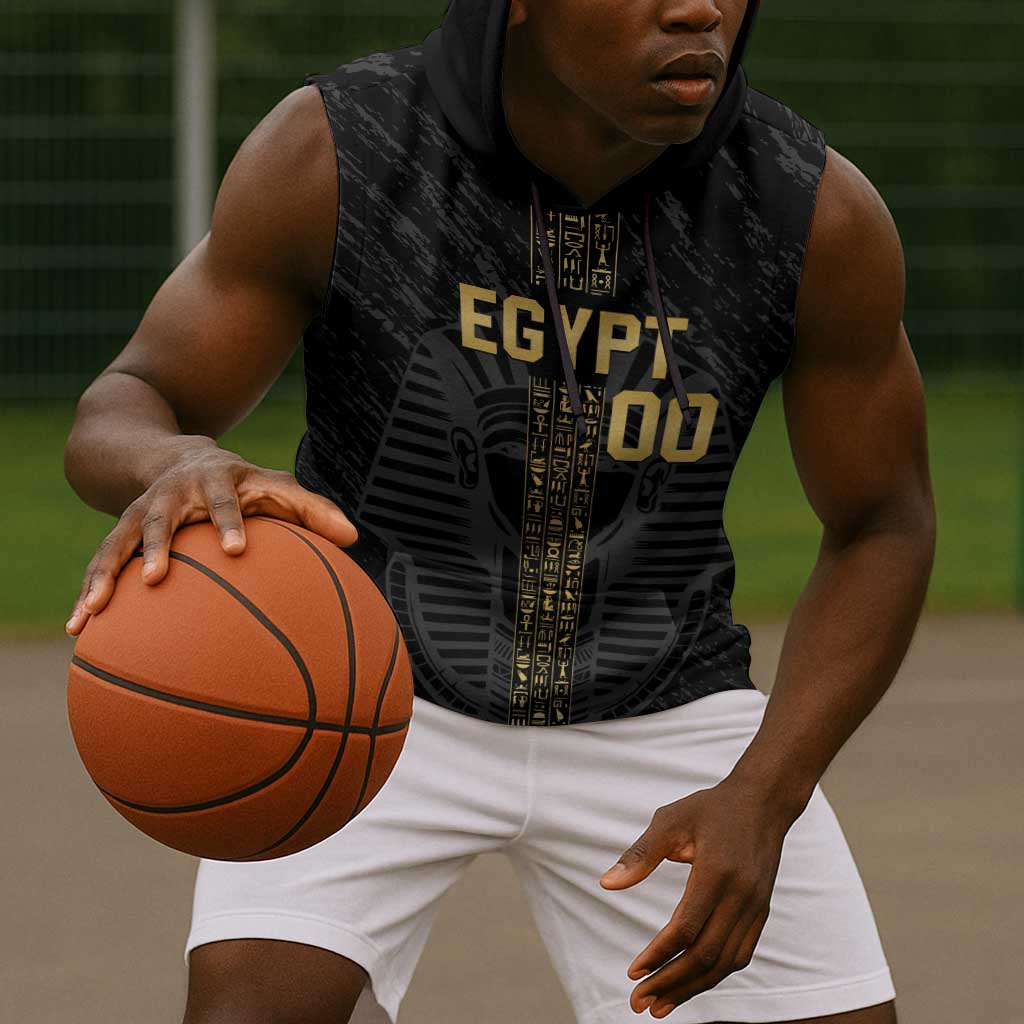 Afro Basketball Custom Egypt Sleeveless Hoodie Come On Pharaohs - African Pride