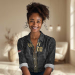Afro Basketball Custom Egypt Women Casual Shirt Come On Pharaohs - African Pride