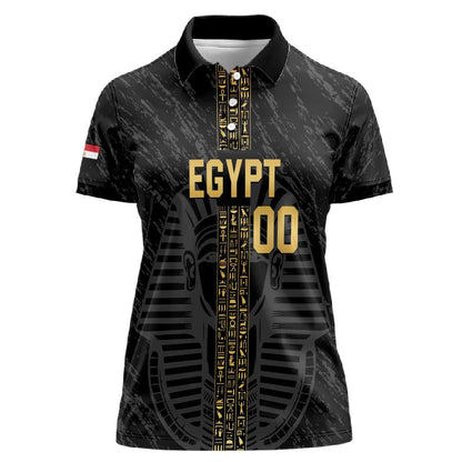 Afro Basketball Custom Egypt Women Polo Shirt Come On Pharaohs - African Pride