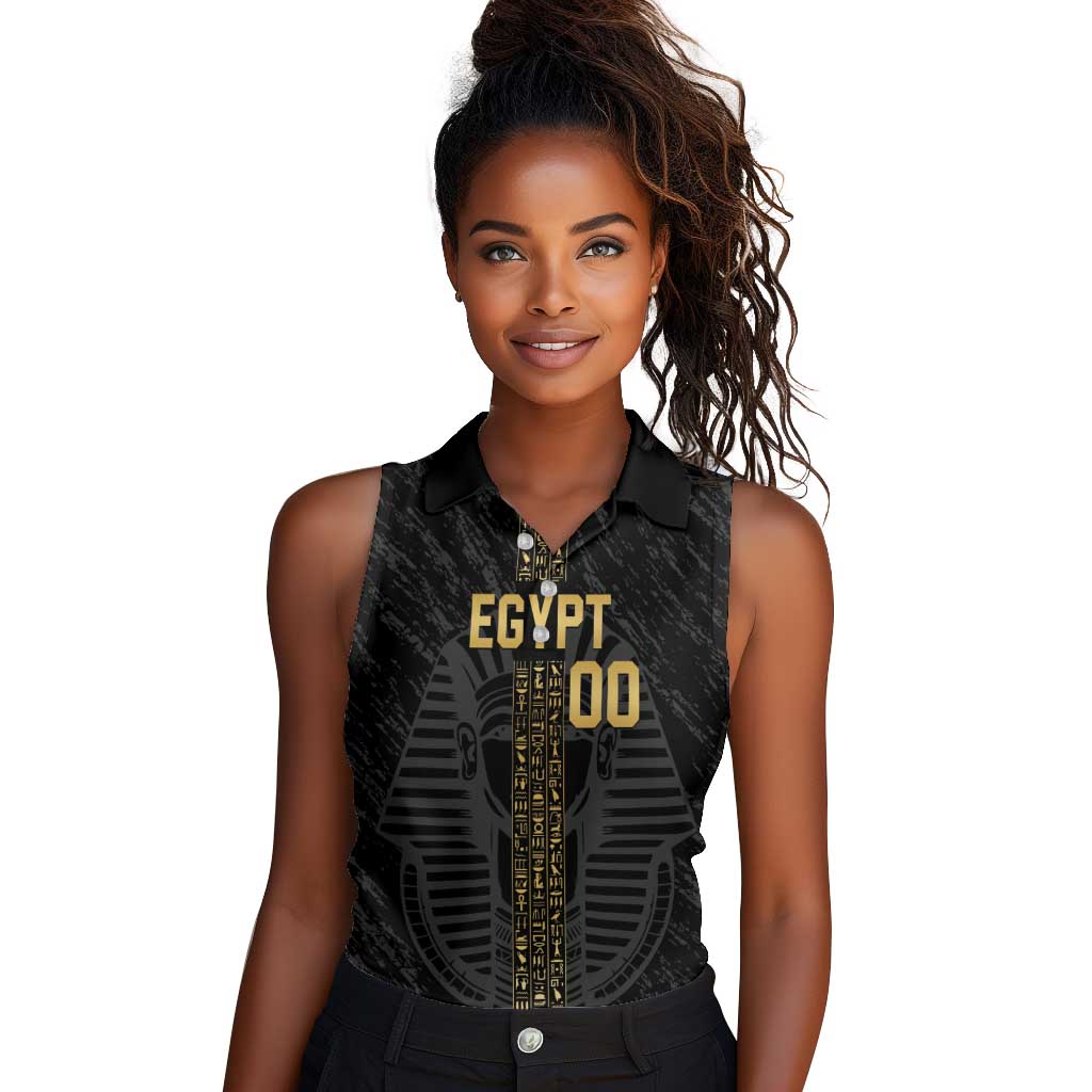 Afro Basketball Custom Egypt Women Sleeveless Polo Shirt Come On Pharaohs - African Pride
