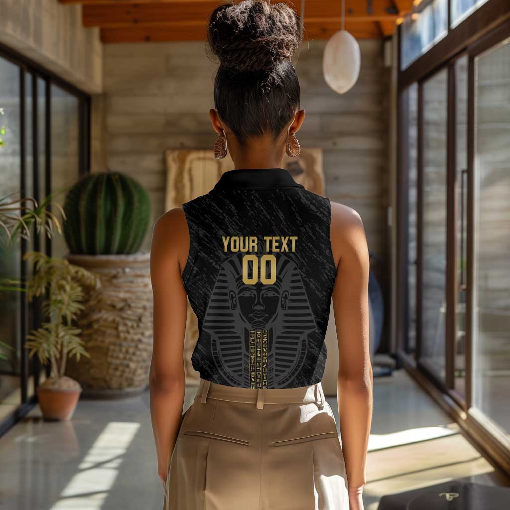 Afro Basketball Custom Egypt Women Sleeveless Polo Shirt Come On Pharaohs - African Pride