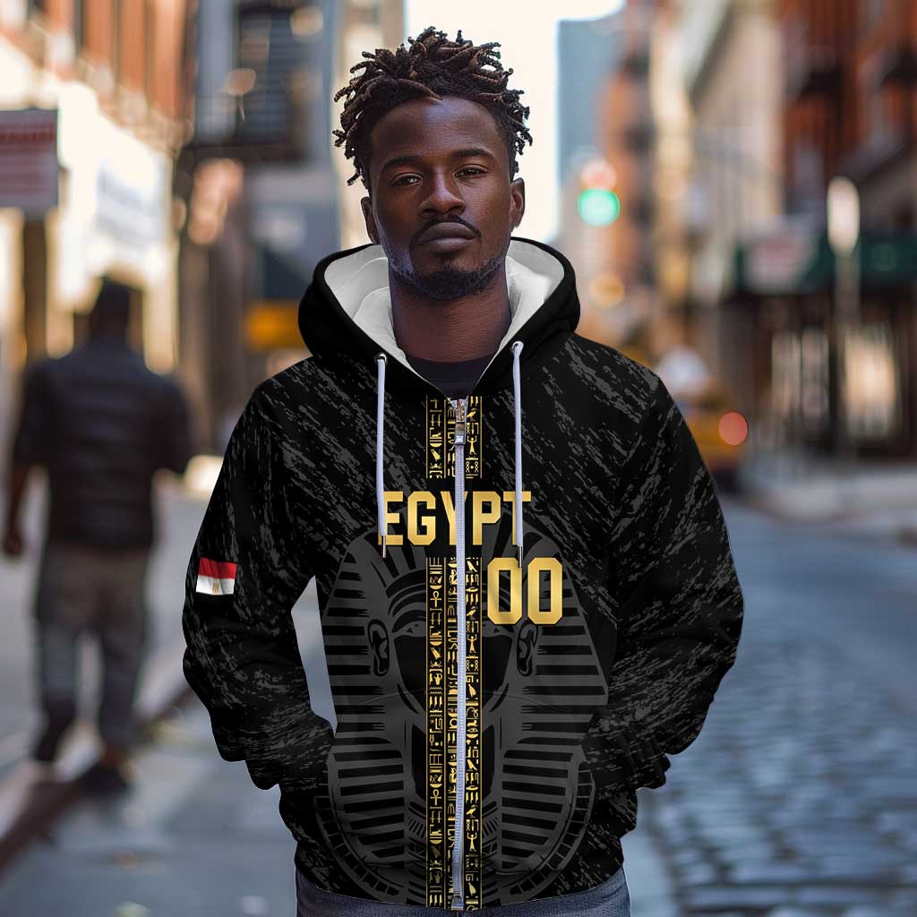 Afro Basketball Custom Egypt Zip Hoodie Come On Pharaohs - African Pride