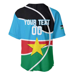 Afro Basketball Custom South Sudan Baseball Jersey Come On Bright Stars - African Pride