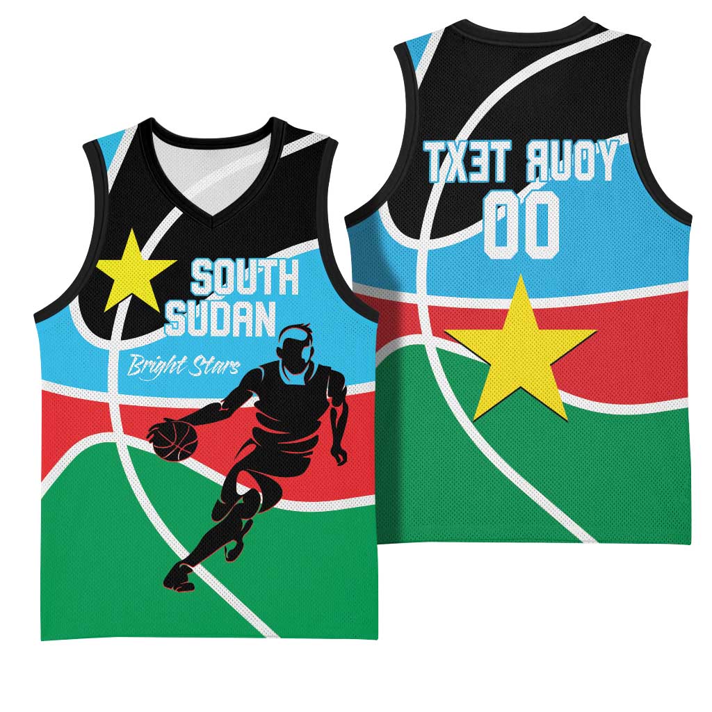 Afro Basketball Custom South Sudan Basketball Jersey Come On Bright Stars - African Pride
